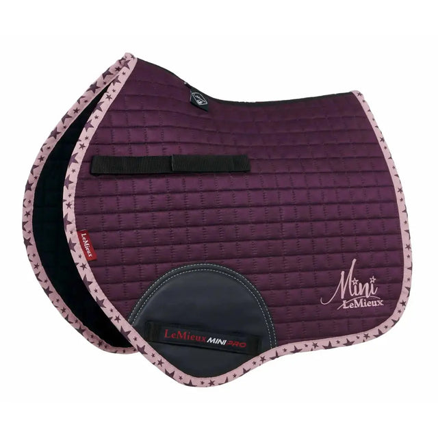 LeMieux Mini Jump Suede Square Fig Saddle Pads & Numnahs Barnstaple Equestrian Supplies