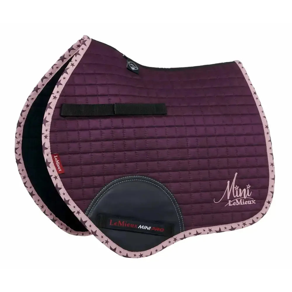 LeMieux Mini Jump Suede Square Fig Saddle Pads