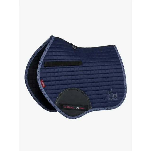 LeMieux Mini Jump Suede Square Indigo Saddle Pads & Numnahs Barnstaple Equestrian Supplies