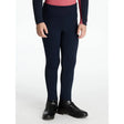 Navy blue lemieux mini nora high-waisted leggings with smooth stretchy fabric and subtle side seam detailing
