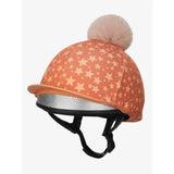 Coral lemieux mini pom horse hood with star pattern silver glitter trim fluffy pom hat silk apricot silky smooth 4-way