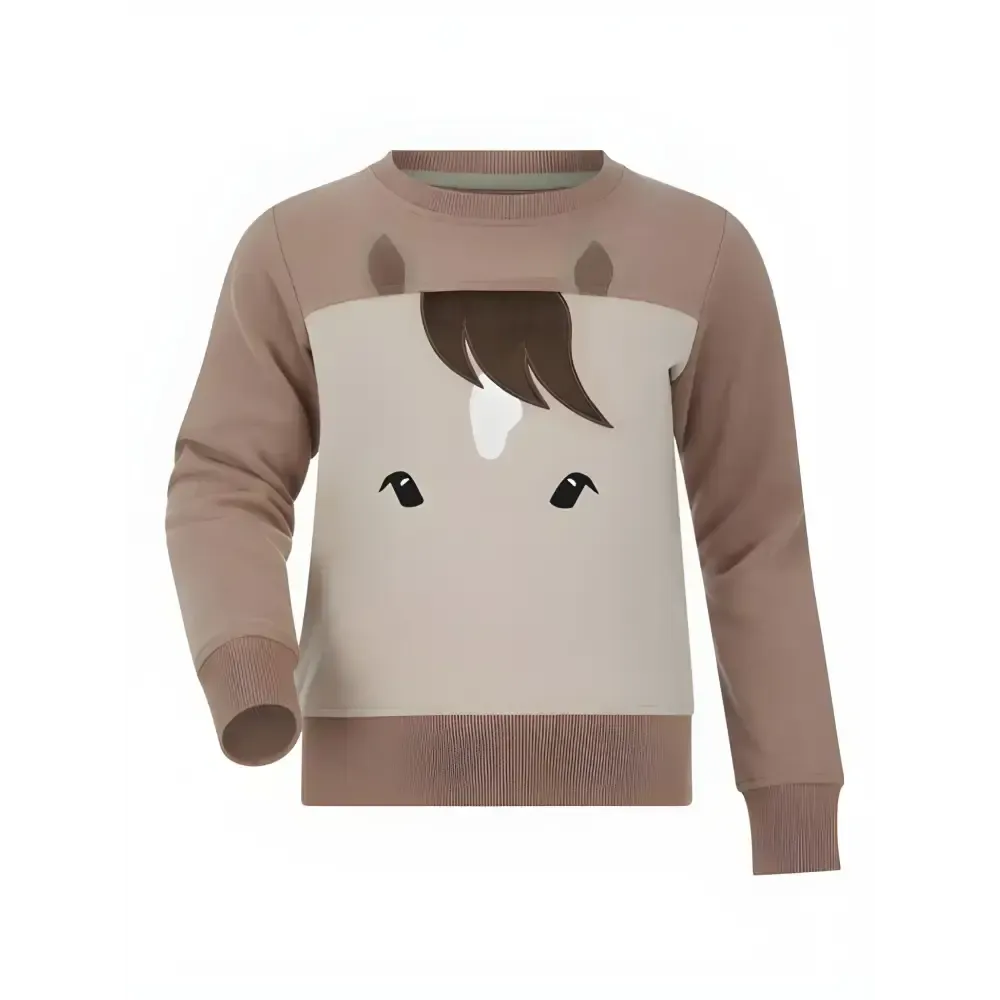 Lemieux Mini Pony Sweatshirt Stone 3-4 Years Jumpers & Hoodies