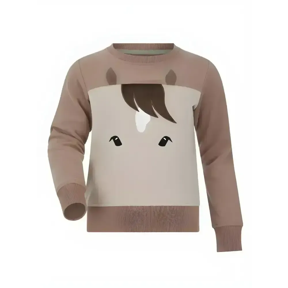 Lemieux Mini Pony Sweatshirt Stone 5-6 Years Jumpers & Hoodies
