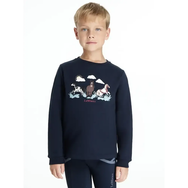 Lemieux Mini Poppy Long Sleeve Top Navy Navy 3-4 years Jumpers