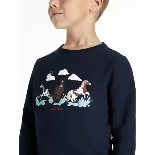 Lemieux Mini Poppy Long Sleeve Top Navy Navy 3-4 years Jumpers