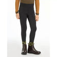 Black high waisted lemieux mini pull ons with subtle textured panels on outer thighs for riding comfort