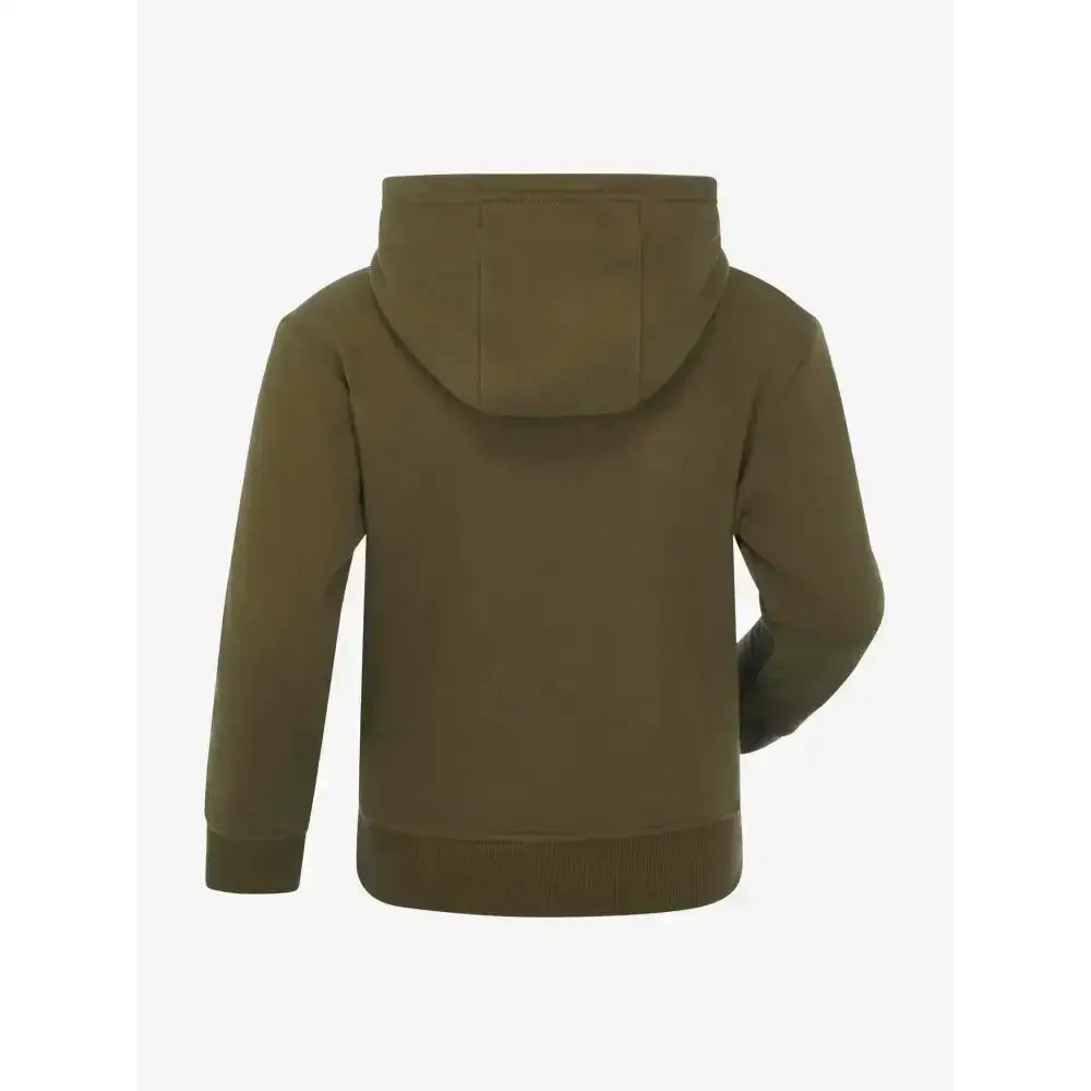 Olive green lemieux mini romi hoodie with soft textured fabric and ribbed cuffs perfect for cozy wear