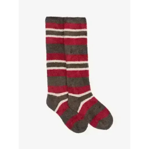 Lemieux Mini Sabrina Stripe Fluffies Ember UK Child Shoe 6-8 Ember Riding Socks