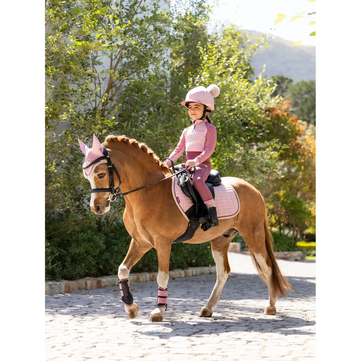 Lemieux Mini Suede Close Contact Square Blossom Blossom X-Small Saddle Pads