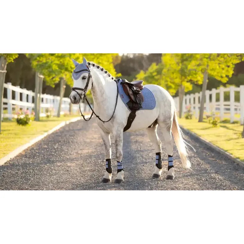 Lemieux Mini Suede Close Contact Square Powder Blue Powder Blue X-Small Saddle Pads
