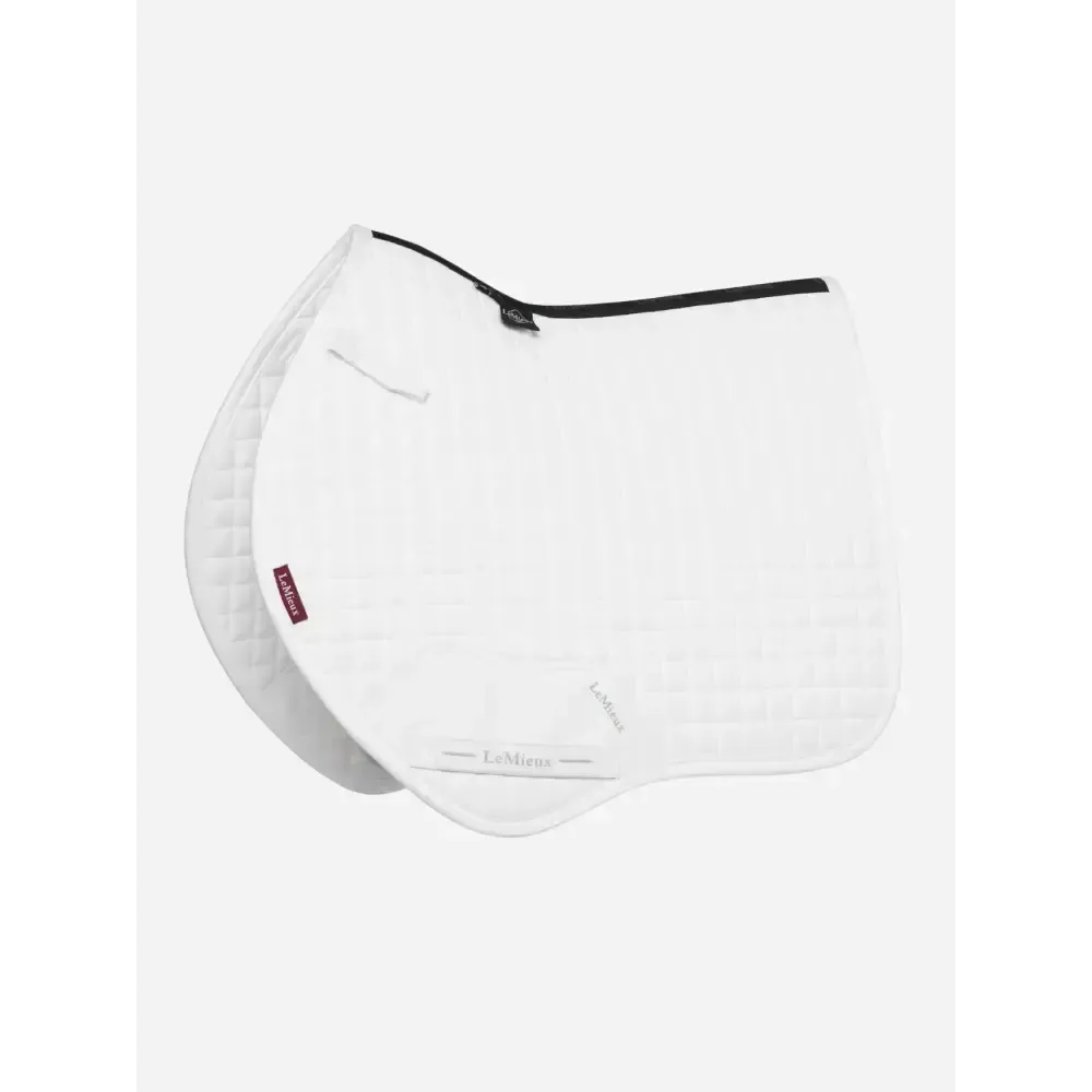 LeMieux Mini Suede Close Contact Square White White X-Small Saddle Pads