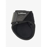Black lemieux motion cool fetlock boot with textured leather strap and padded interior for flexible lightweight protection