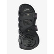 Black lemieux motion cool tendon boot with textured reinforced panels and adjustable straps for lightweight protection