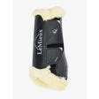 LeMieux Motionflex Dressage Boot with Fleece Edge Black/Natural Medium Black/Natural Brushing Boots