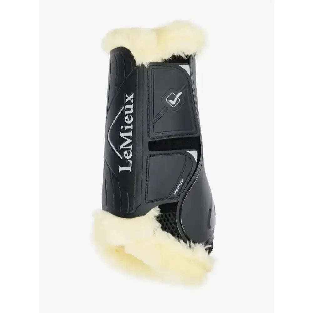 LeMieux Motionflex Dressage Boot with Fleece Edge Black/Natural Medium Black/Natural Brushing Boots