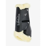 LeMieux Motionflex Dressage Boot with Fleece Edge Black/Natural Medium Black/Natural Brushing Boots