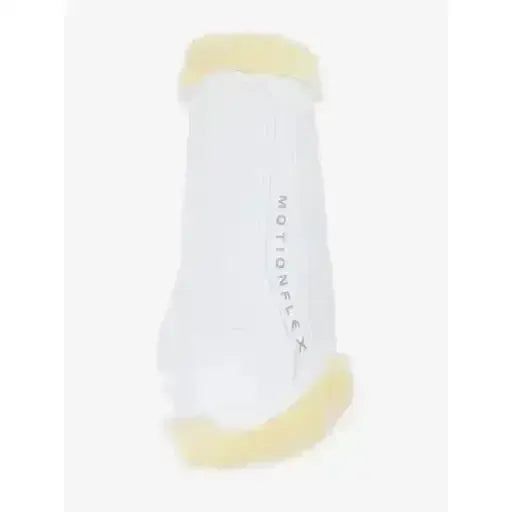 LeMieux Motionflex Dressage Boot with Fleece Edge White/Natural Medium White/Natural Brushing Boots