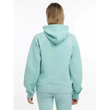 A soft mint green lemieux nadine hoodie with a relaxed fit and ribbed cuffs in nadine hoodie aqua style