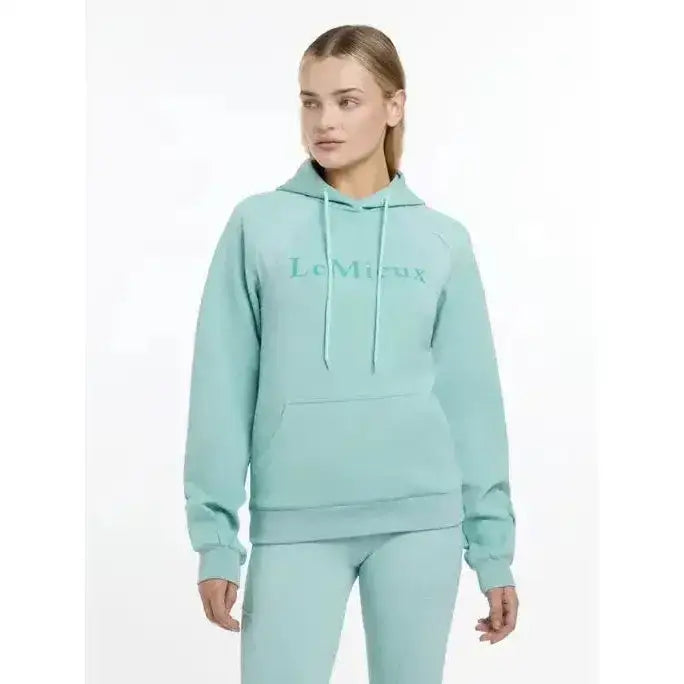 Mint green lemieux nadine hoodie aqua with matching drawstrings and front pocket perfect for casual wear