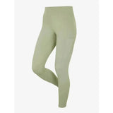 A pair of sage green lemieux naomi pull on breech fern leggings with a high waist and tapered lower leg detailing