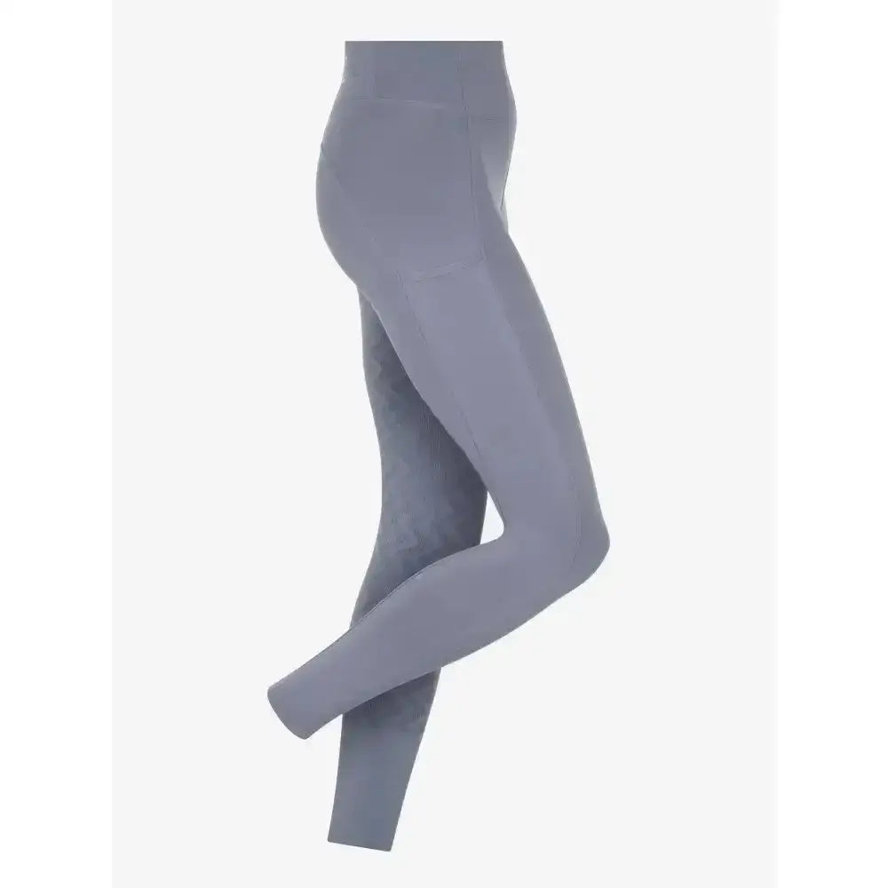 Gray lemieux naomi pull breech jay blue leggings with supportive elasticated waistband and smooth stretch fabric