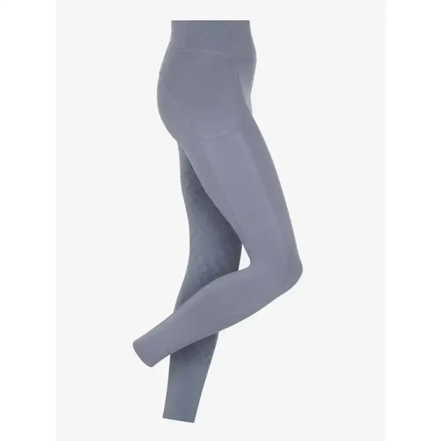 Gray lemieux naomi pull breech jay blue leggings with supportive elasticated waistband and smooth stretch fabric