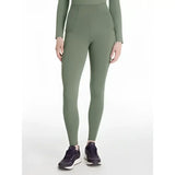 Olive green high waisted lemieux naomi pull leggings with side pockets perfect for everyday wear