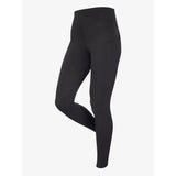 Black lemieux naomi pull on breeches with seamless fabric and supportive elasticated waistband in smooth high waist design