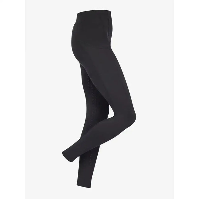 Black lemieux naomi pull high-waisted breeches with seamless fabric and supportive elasticated waistband