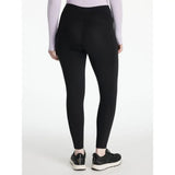 Black high-waisted leggings in smooth stretch fabric from lemieux natalie’s brush for a comfy fit and sleek look