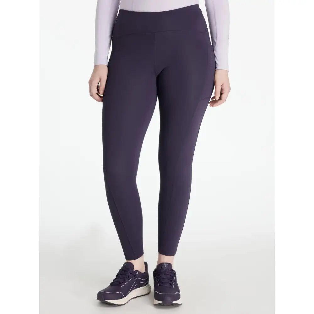 Dark navy lemieux natalie brushed high waisted leggings with smooth stretchy fabric and subtle seam detailing