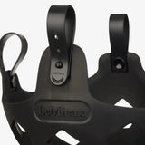 Black lemieux noma grazing muzzle with matte finish and geometric cutouts designed for natural turnout use