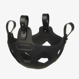 Black lemieux noma grazing muzzle with sleek molded design and reinforced handles for natural turnout use