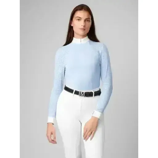 LeMieux Olivia Long Sleeve Show Shirt Mist UK 10 mist Show Shirts