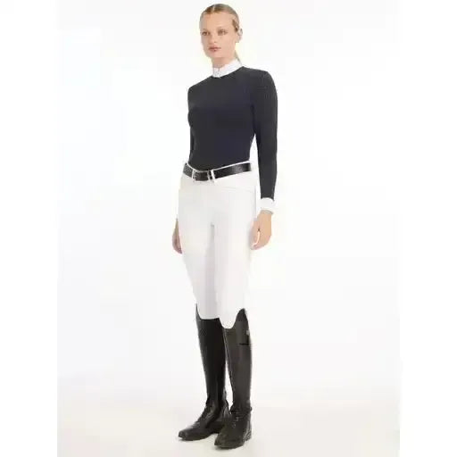 LeMieux Olivia Long Sleeve Show Shirt Navy UK 6 Navy Show Shirts