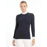 LeMieux Olivia Long Sleeve Show Shirt Navy UK 6 Navy Show Shirts