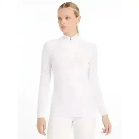 LeMieux Olivia Long Sleeve Show Shirt White UK 6 White Show Shirts