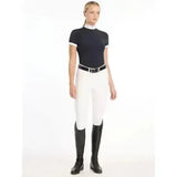 LeMieux Olivia Short Sleeve Show Shirt Navy UK 6 Navy Show Shirts