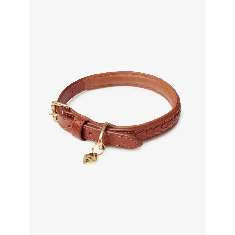 LeMieux Oxford Dog Collar Tan Tan Large Dog Collar