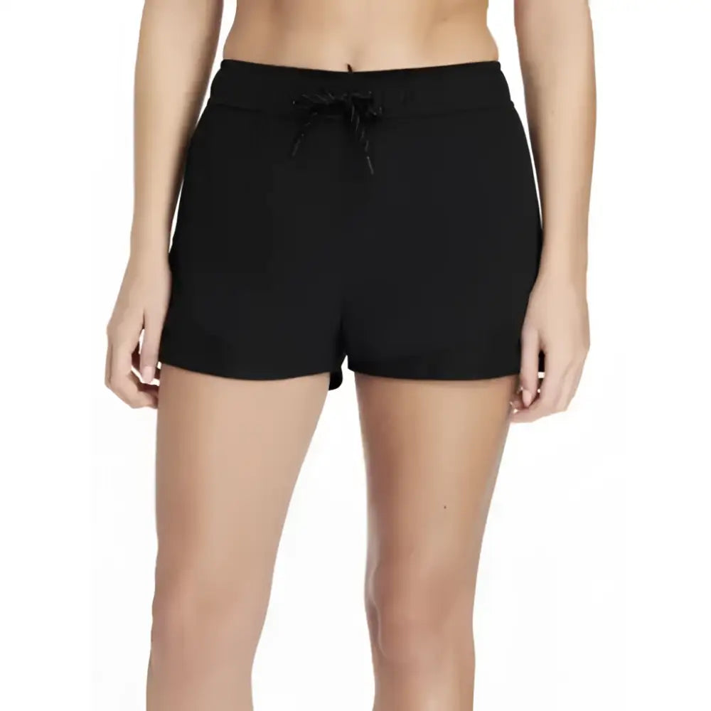 Black lemieux penny shorts with drawstring waistband perfect as a shorts layer for workouts and casual wear