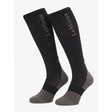 Black lemieux performance sock with gray padded heel toe and side panels for all day comfort and support