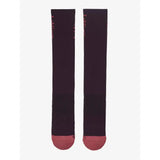Dark purple lemieux performance socks damson with pink toe caps and subtle pink branding along the side