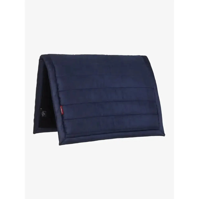 Navy blue quilted lemieux pillow pad with soft padding and subtle stitching for comfortable horse saddle use