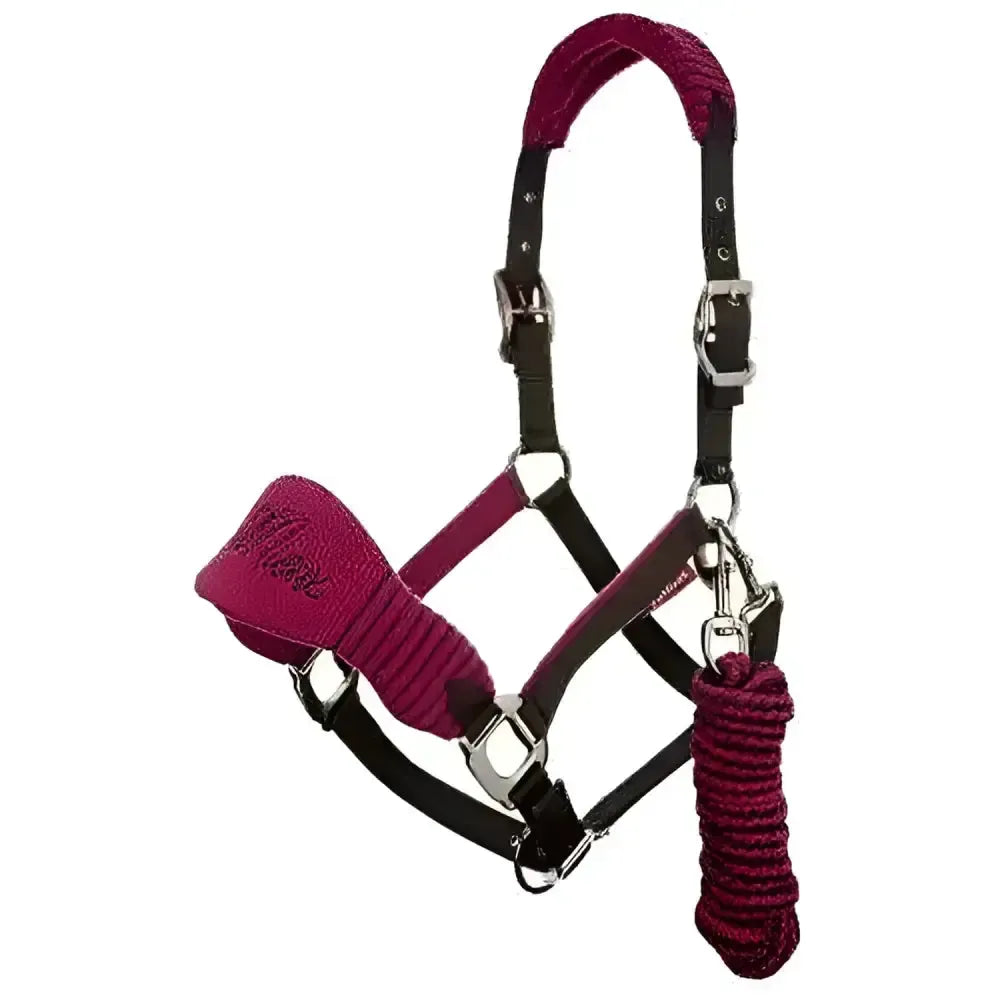 LeMieux Plum Vogue Fleece Headcollars With Leadrope X Ful Headcollar Sets