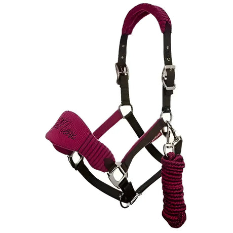 LeMieux Plum Vogue Fleece Headcollars With Leadrope X Ful Headcollars & Leadropes Barnstaple Equestrian Supplies