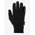 Black touchscreen lemieux polartec gloves with polartec branding and red tag ideal winter riding glove
