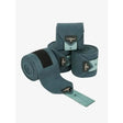 Teal lemieux polo bandages petrol with black velcro strap and lemieux branded tag for horse leg support