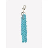 A turquoise lemieux polycotton leadrope lagoon braided keychain with a silver-toned metal clip for easy use