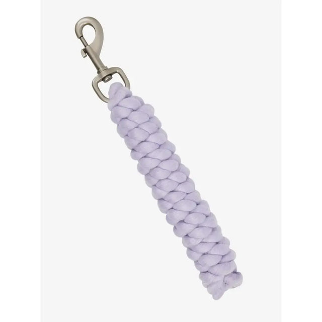 A lemieux polycotton leadrope lilac braided rope leash with a silver-toned metal clip for easy use