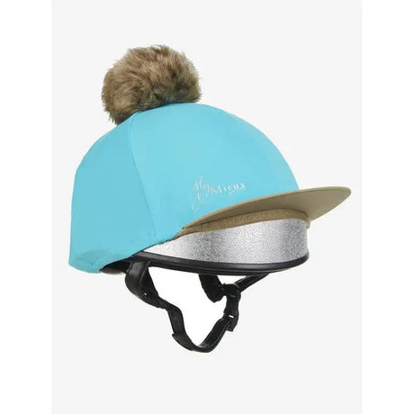 LeMieux Pom Hat Silk Azure Azure Hat Silks